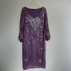 Vintage handwoven 100 silk sequin dress